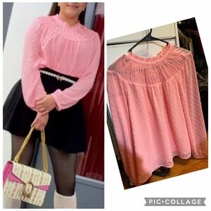 J. Crew Pink Blouse with Textured Detail large